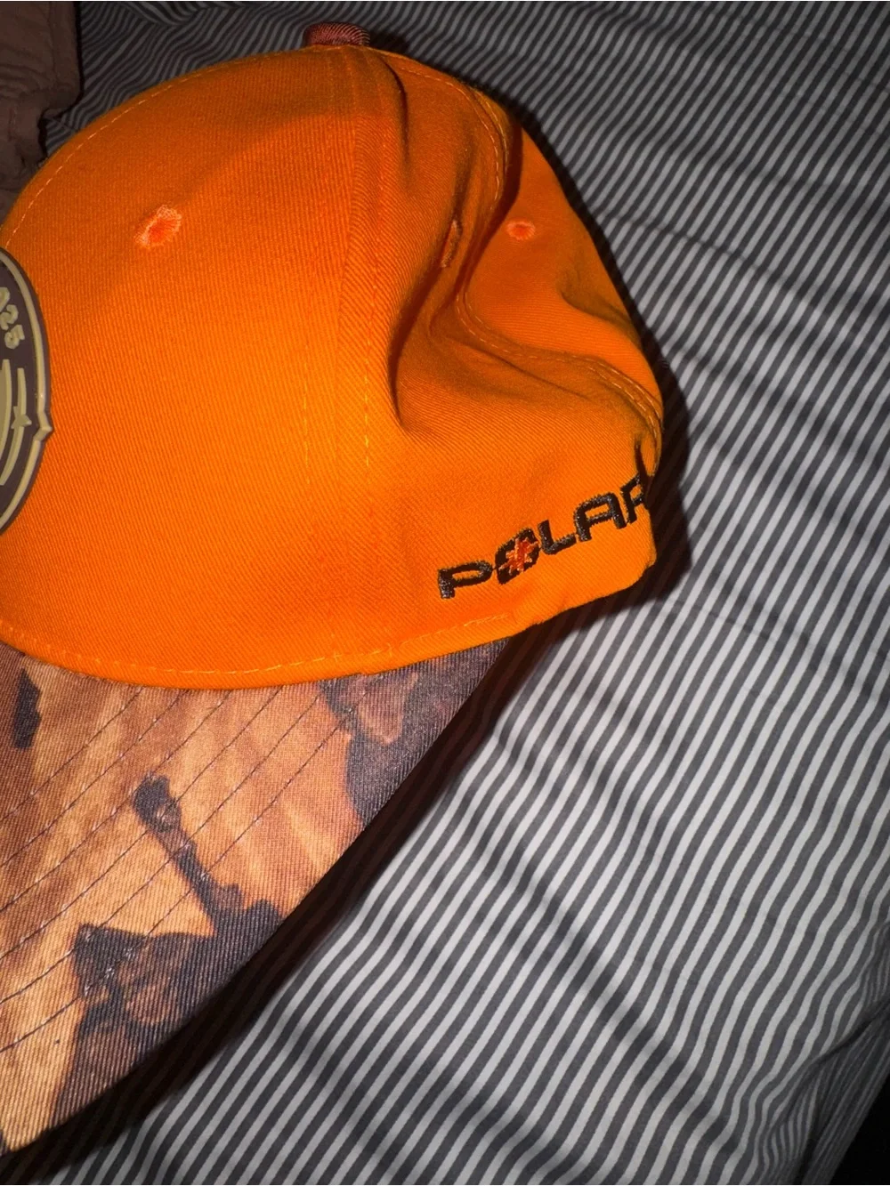 Orange 25th Anniversary Patch Cap with Camo Brim
